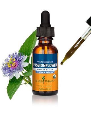 Herb Pharm Certified Organic Passionflower Extract for Mild and Occasional Anxiety - 1 Ounce