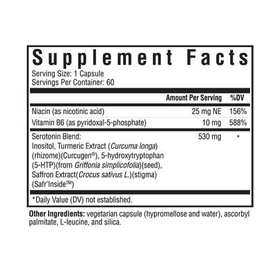 Seeking Health Serotonin Nutrients, Supports Healthy Sleep, 5-HTP Supplement with Vitamin B6 and Saffron Extract, Vegan and Vegetarian (60 Capsules)