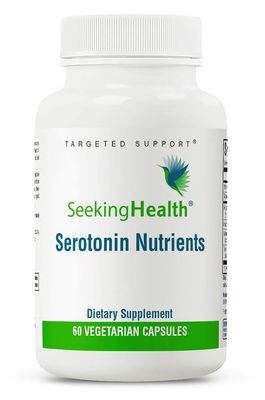 Seeking Health Serotonin Nutrients, Supports Healthy Sleep, 5-HTP Supplement with Vitamin B6 and Saffron Extract, Vegan and Vegetarian (60 Capsules)