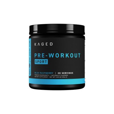 Kaged Pre-Kaged Sport Pre Workout Powder | Blue Razz | Energy Supplement for Endurance | Cardio, Weightlifting Sports Drink | 20 Servings