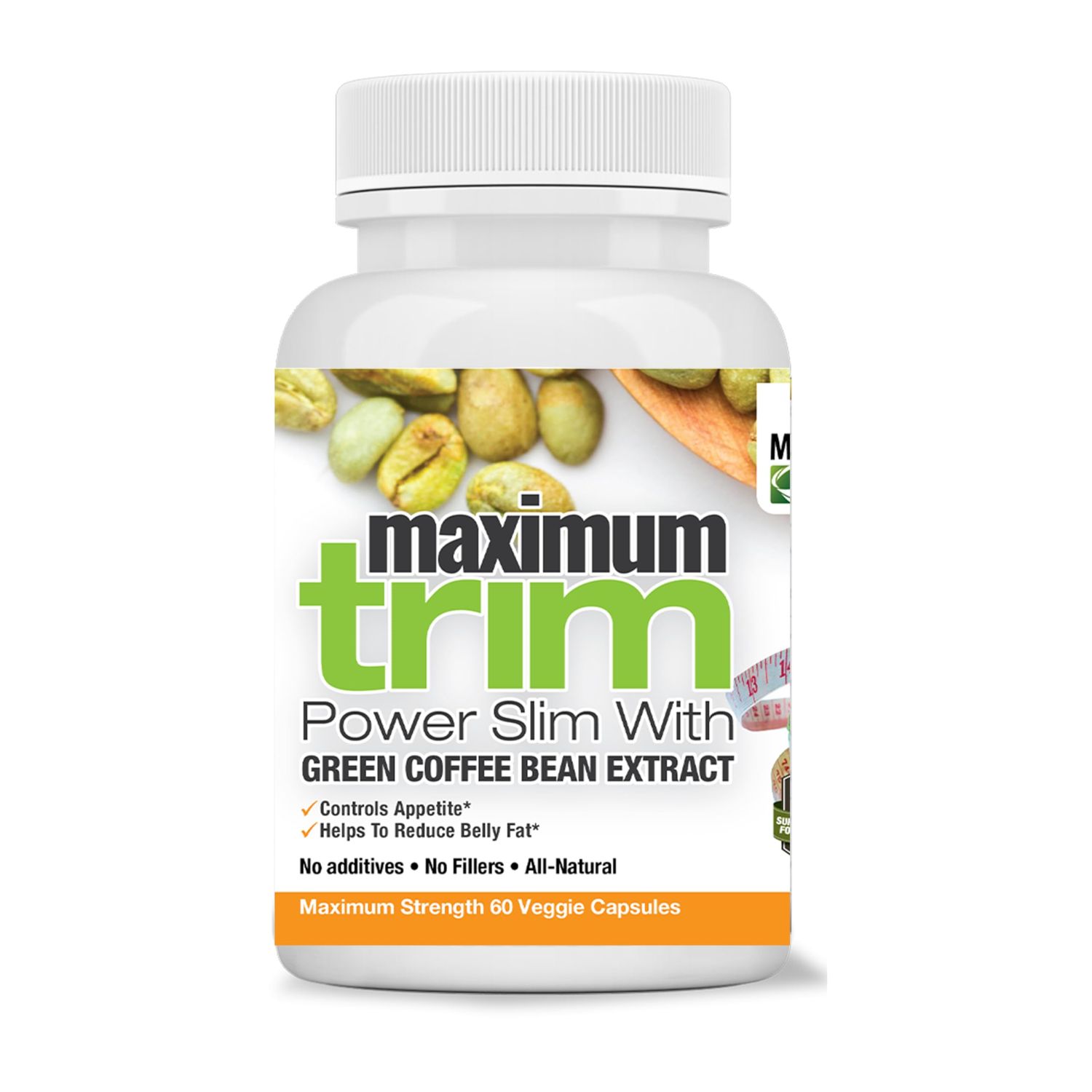 Maximum Slim Most Effective Formulation MaximumTrim Garcinia CAMBOGIA with Green Coffee Bean Extract All Natural Weight Loss, Appetite Suppressant &amp; Fat Burner - Month Supply