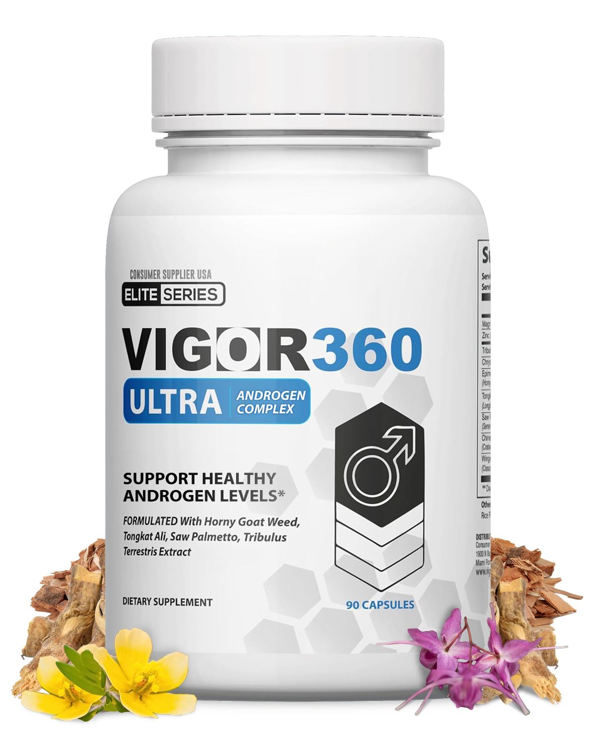 VIGOR 360 ULTRA TESTO COMPLEX Supplement for Men Male Performance - Stamina, Strength, Vitality and Endurance - Athletic &amp; Cognition Performance Enhancer - 90 Capsules