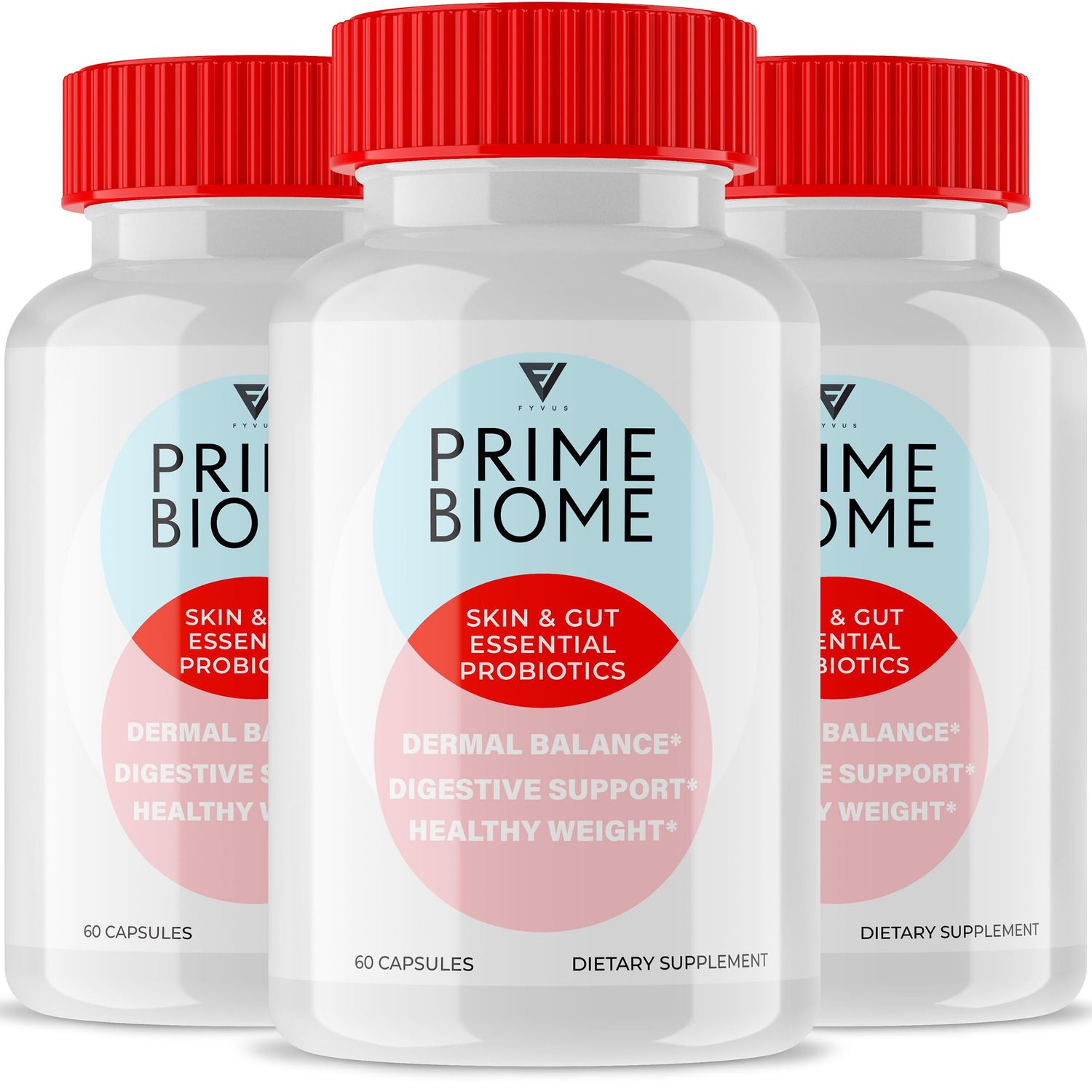 (3 Pack) Prime Biome Capsules, PrimeBiome Healthy Skin and Overall Body Gut Support Supplement Pills, PrimeBio Advanced Maximum Health Essential Daily Lifestyle Formula Vitamin (180 Capsules)