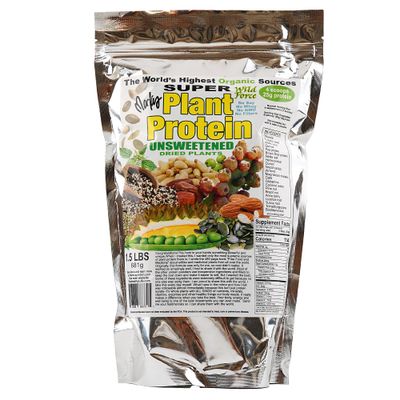 Wild Force Super Plant Protein - Unsweetened - Protein Powder Enriched with Exotic Pine Nuts, Durian, &amp; Prickly Pear Cactus - Digestive-Friendly, Nutrient-Rich