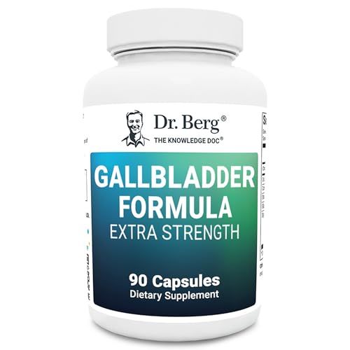 Dr. Berg Gallbladder Formula Extra Strength - Made w/Purified Bile Salts &amp; Digestive Enzymes - Includes Carefully Selected Digestive Herbs - Full 45-Day Supply - 90 Capsules