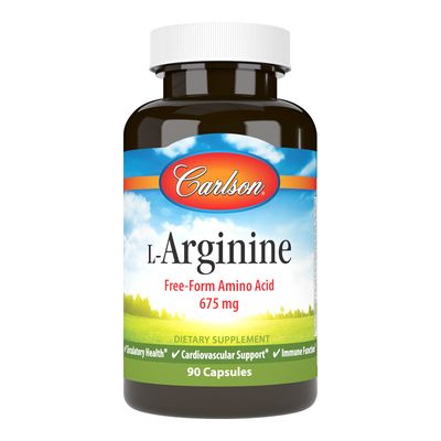 Carlson - L-Arginine, 675 mg, Promotes Healthy Circulatory &amp; Cardiovascular System, 90 capsules