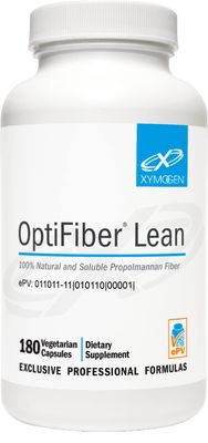 XYMOGEN OptiFiber Lean Fiber Supplement - Daily Fiber Capsules for Digestive Health + Cholesterol Metabolism Support - Gut Cleanse (180 Fiber Capsules)