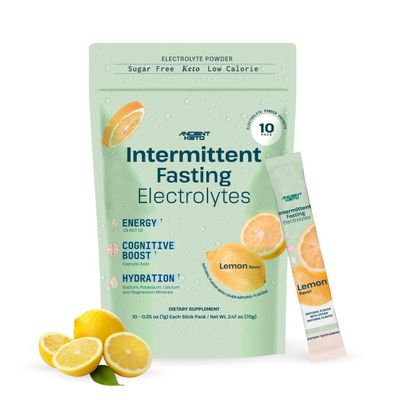 Ancient Keto Fasting Electrolytes | Sugar Free Keto Electrolyte Powder for Intermittent Fasting | Fasting Supplement for Enhanced Cognition, Sustained Energy, Maximum Hydration | 10 Packets