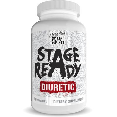 5% Nutrition Stage Ready Diuretic | Extra Strength Competition Diuretic | Fast Acting Weight Cut, Water Retention &amp; Bloat Relief | Natural Formula w/Dandelion Root, Shavegrass, Uva Ursi (60 Pills)