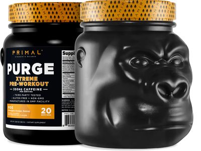 Primal Purge Xtreme Pre-Workout (Pineapple Orange Guava Flavor) (20 Servings) - Gluten-Free + Non-GMO