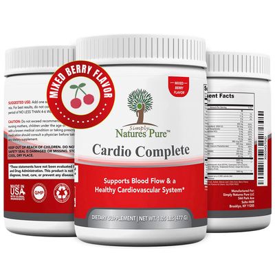 Simply Natures Pure Cardio Complete with 5,000 L-Arginine, 1,000mg L-Citrulline, and Hawthorn Berry - Heart Health &amp; Cardiovascular Support Powder Supplement and 3-in-1 Nitric Oxide Booster