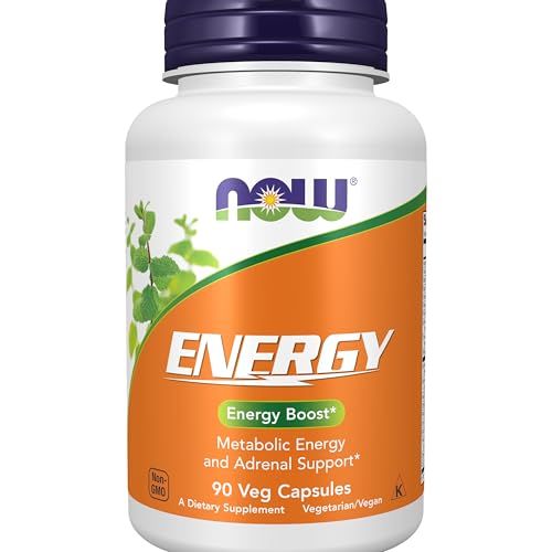 NOW Foods Supplements, Energy Dietary Supplement (lncludes B Vitamins, Green tea, Panax Ginseng and Rhodiola), 90 Capsules