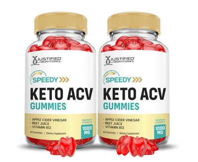 (2 Pack) Speedy Keto ACV Gummies Advanced Formula 1000MG Speedy Keto Gummies Apple Cider Vinegar Formulated with Pomegranate Beet Juice Powder B12 Vegan Non GMO 120 Gummys