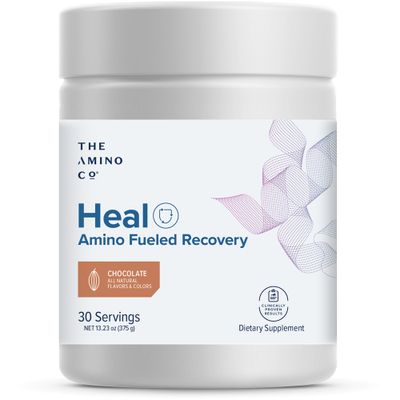 The Amino CO - Heal - Post Workout Recovery Powder with Pure EAA Amino Acids - Muscle Builder for Men and Women with Creatine Monohydrate and Rich Chocolate Flavor-13.23oz