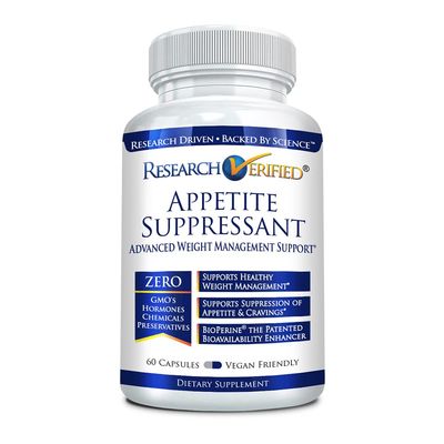 Research Verfied Appetite Suppressant - Curb Cravings, Reach Satiety, Boost Metabolism - 60 Capsules