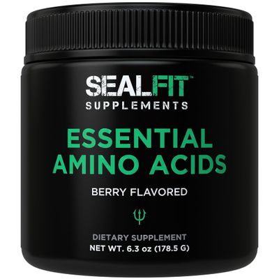 SEALFIT Essential Amino Acids Pre + During + Post Workout Powder. EAA + BCAA Aminos Supplement for Energy, Muscle Growth, and Recovery. EAAs and BCAAs Preworkout for Men &amp; Women. Perfect Berry Flavor