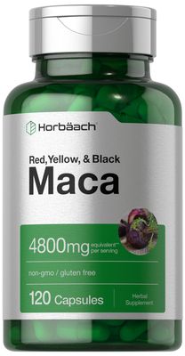Horbach Maca Root Capsules for Men and Women | 120 Pills | High Potency Extract | Non-GMO and Gluten Free Formula