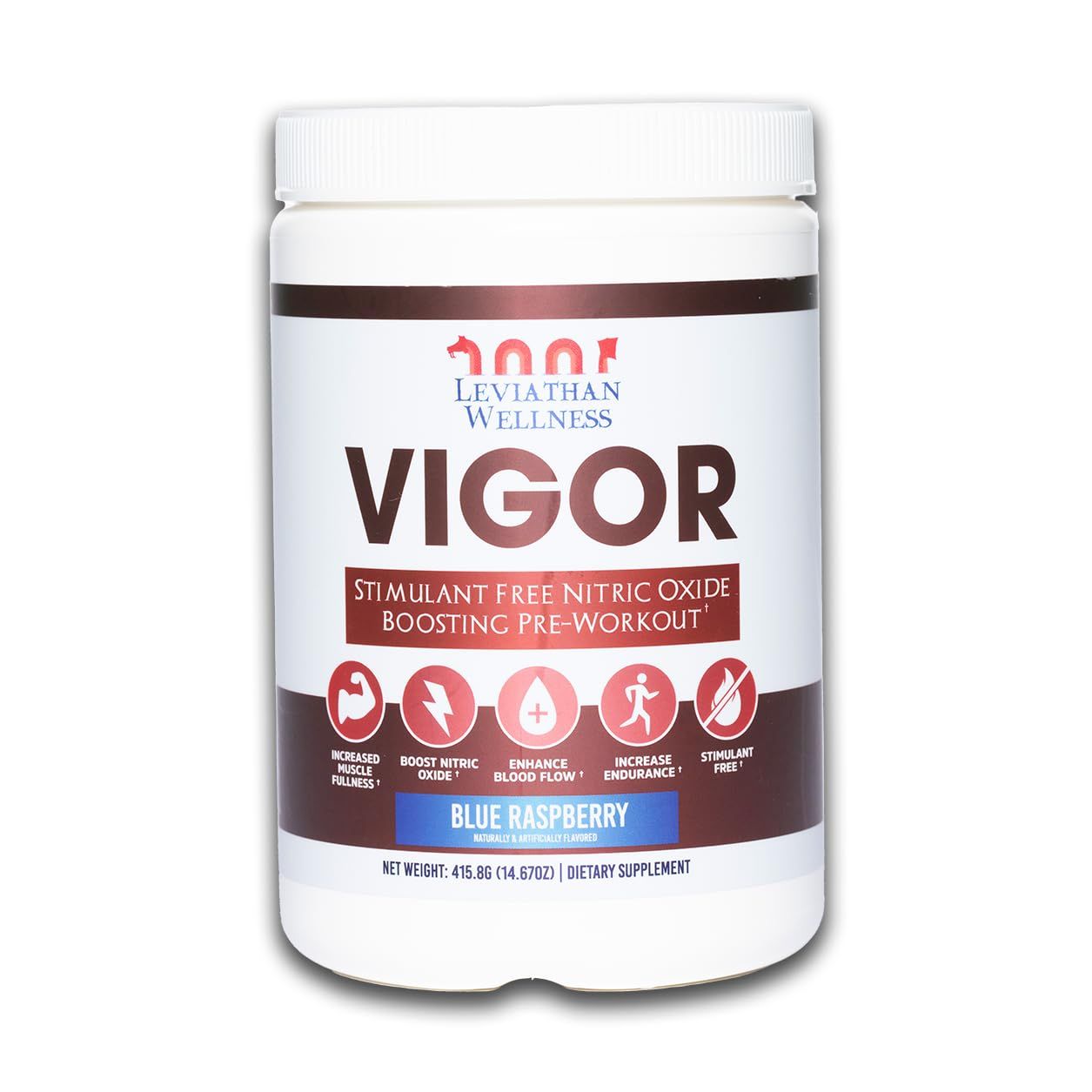 Vigor - Stimulant Free, Nitric Oxide Boosting Pre-Workout Powder, 30 Servings