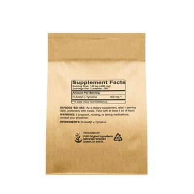 PURE ORIGINAL INGREDIENTS N-Acetyl L-Tyrosine Powder (4 oz) NALT, Always Pure, No Fillers Or Additives