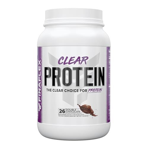 FINAFLEX CLEAR PROTEIN, Double Chocolate - 2 lb - Promotes Muscular Performance &amp; Growth - Milkshake-Like Taste - Low Carb, Low Fat &amp; Gluten Free - 27 Servings