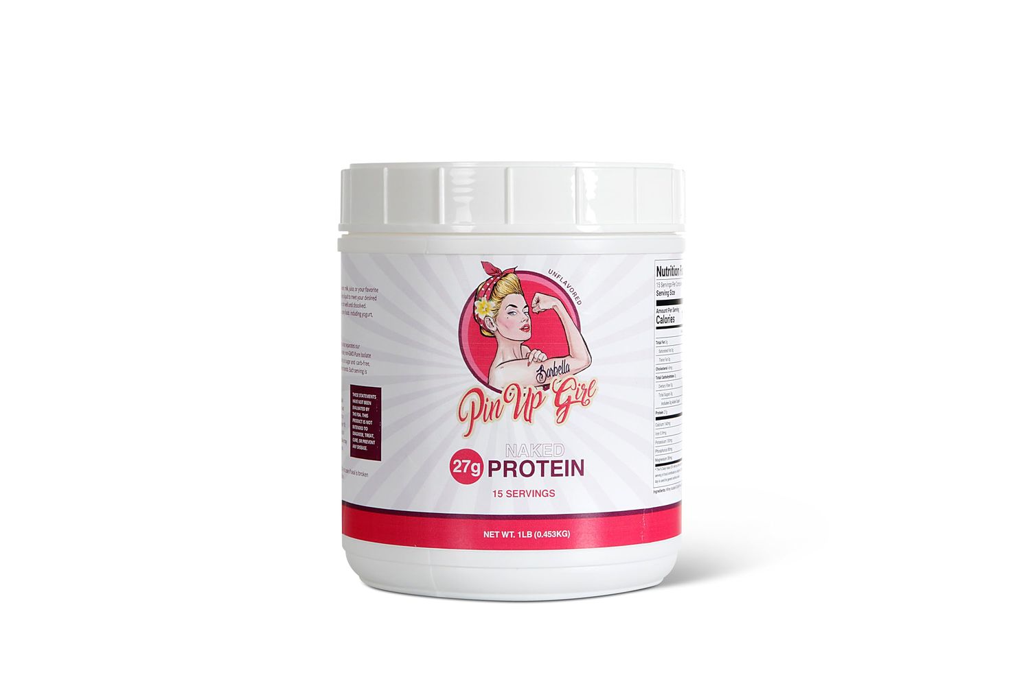 Pin Up Girl Naked Whey Protein Isolate Powder - 25g of Protein Per Serving - Pure Premium Muscle-Building Whey Protein for Women - Fat Free, Low Calorie, Low Carb, No Added Sugar - Unflavored