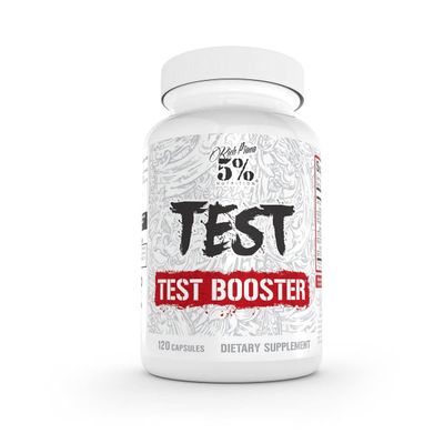 5% Nutrition Rich Piana Test | Natural Testosterone Booster for Men | Muscle Builder, Male Vitality, Energy &amp; Stamina | Tongkat Ali (Longjack), Shilajit, Fenugreek, DIM, Boron | 120 Capsules