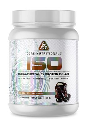 Core Nutritionals ISO, 100% Micro Filtered, Zero Artificial Fillers, 25g Whey Protein Isolate, 32 Servings (Chocolate Decadence)