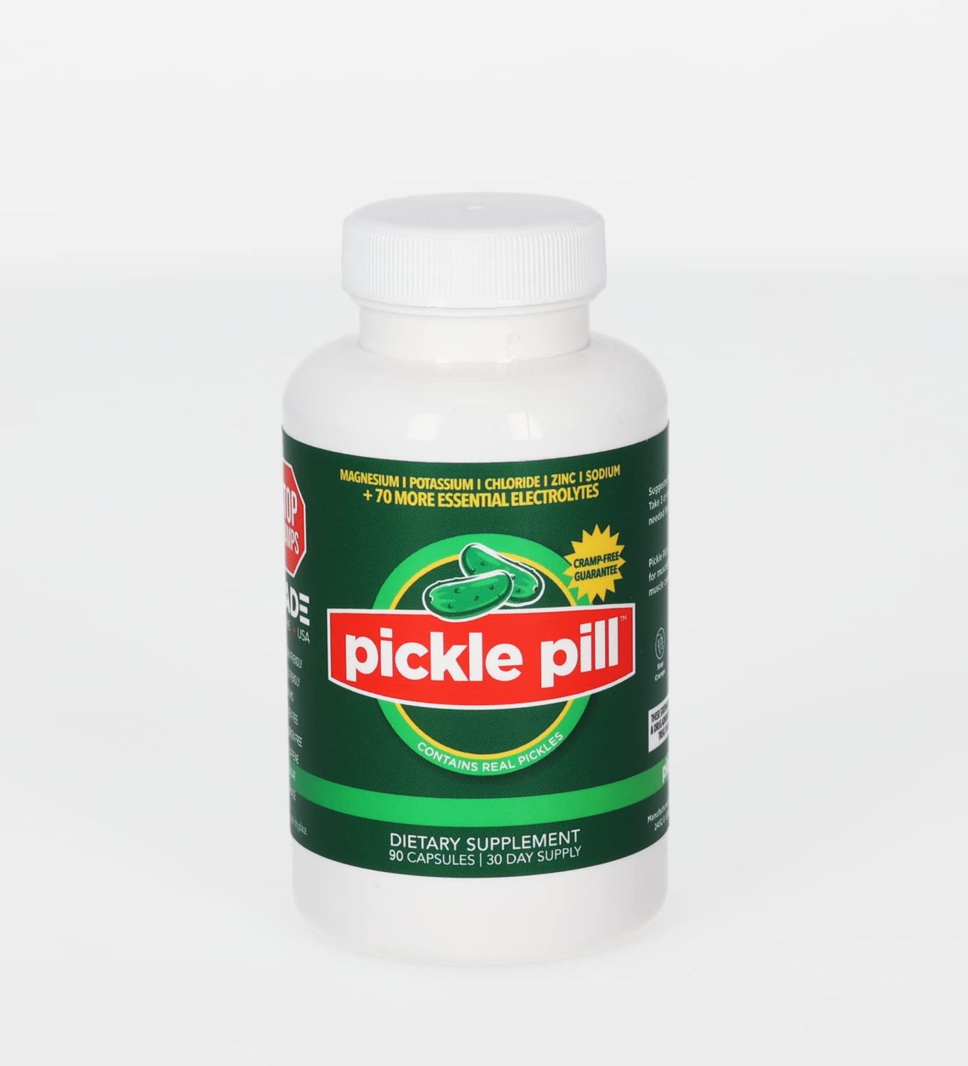Cramp Defense, Rapid Muscle Recovery, Leg Cramps, No Pickle Juice Taste Capsules, Electrolyte Hydration Powder, Muscle Relaxer with Vitamins Magnesium, Potassium, Vitamin D3, 90 Tablets