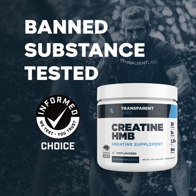 Transparent Labs Creatine HMB - Creatine Monohydrate Powder with HMB for Muscle Growth, Increased Strength, Enhanced Energy Output, and Improved Athletic Performance - 30 Servings, Unflavored