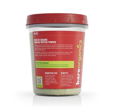 BareOrganics Pumpkin Protein Powder, 12 oz