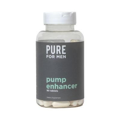 Pure for Men Pump Enhancer | Pre Workout Supplement for Muscle Pump, Stamina and Increased Blood Flow | Nitric Oxide Booster with L-Arginine &amp; L-Citrulline | Focus and Energy Support | 90 Count