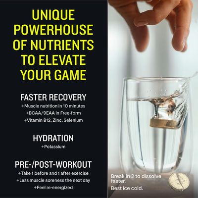 UNBROKEN Amino Energy Tablets with All 9 EAA & BCAA Amino Acids in Free-Form, Amino Acids Supplement for Faster Recovery & Less Muscle Soreness, Post & Preworkout for Men & Women,10 Serv. Lemon/Lime.