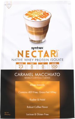 Syntrax Nutrition Nectar Lattes, Whey Protein Isolate, Caramel Macchiato, 2 lb