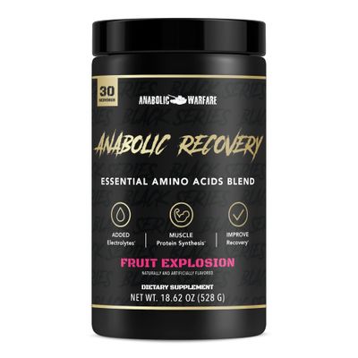 Anabolic Warfare Anabolic Recovery Essential Amino Acid Blend - Post-Workout Recovery &amp; Premium Hydration to Build Muscle (Fruit Explosion, 30 Servings)