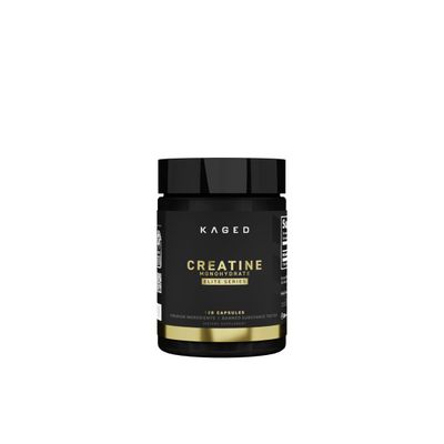 Kaged CREATINE MONOHYDRATE Elite Capsules| Unflavored| Muscle Recovery and Growth Supplement for Men &amp; Women | Vegan | Easily Digestible | Gluten Free | No Sugar Added