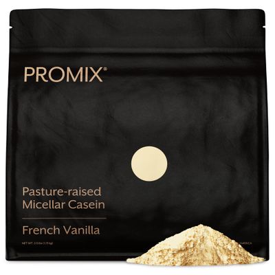 Promix Casein Protein Powder, Vanilla- 2.5lb Bulk - Grass-Fed &amp; 100% All Natural - Slow &amp; Sustained Recovery Post Workout Fitness - Shakes, Smoothies, Baking &amp; Cooking Recipes - Gluten-Free