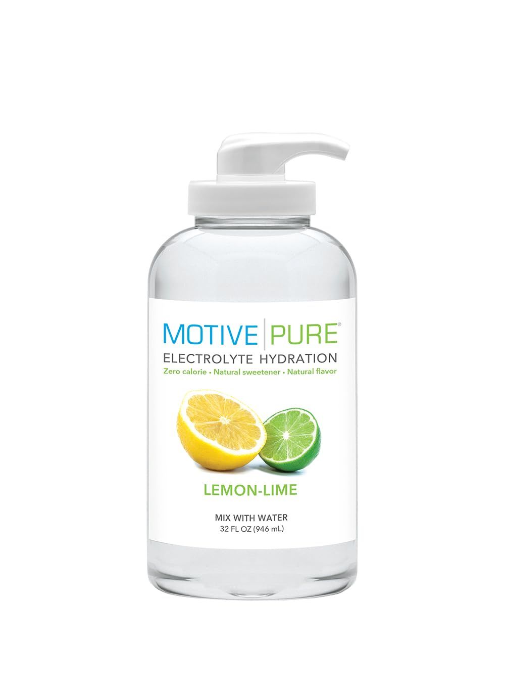 MOTIVE | PURE Electrolyte Hydration, Lemon-Lime, 32 oz Pump Bottle