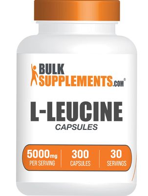 BulkSupplements.com L-Leucine Capsules - Leucine Supplements, Leucine 5000mg - Amino Acid Supplement, Gluten Free, 10 Capsules per Serving, 300 Capsules (Pack of 1)