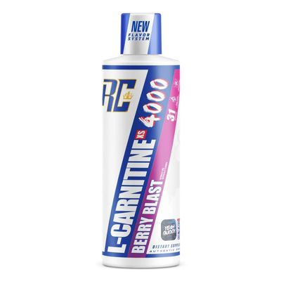 Ronnie Coleman Signature Series L Carnitine XS 4000 Liquid, Stimulant Free, Sugar Free, Zero Carbs, Lean Muscle Strength Support for Men &amp; Women, Amino Acid Supplement, Berry Blast Flavor, 16 Oz