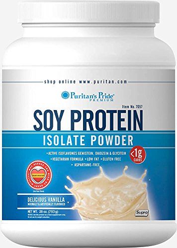 Puritan&#39;s Pride Soy Protein Isolate Powder Vanilla-28 oz Powder