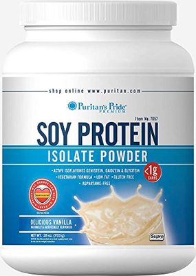 Puritan&#39;s Pride Soy Protein Isolate Powder Vanilla-28 oz Powder