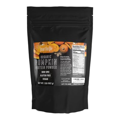 Smart for Life Organic Pumpkin Protein Powder- 2 lb - Vegan Plant-Based Protein Pumpkin Seeds Powder - Gluten-Free Keto Friendly Pumpkin Seed Protein Powder Ideal for Smoothies &amp; Baking
