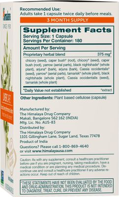 Himalaya LiverCare Herbal Supplement, Liver Cleanse Formula, Liver Support, Bile Production, Eliminates Waste, Vegan, Non-GMO, Herbal Blend Formula, 375 mg, 180 Capsules, 2 Pack, 180 Day Supply
