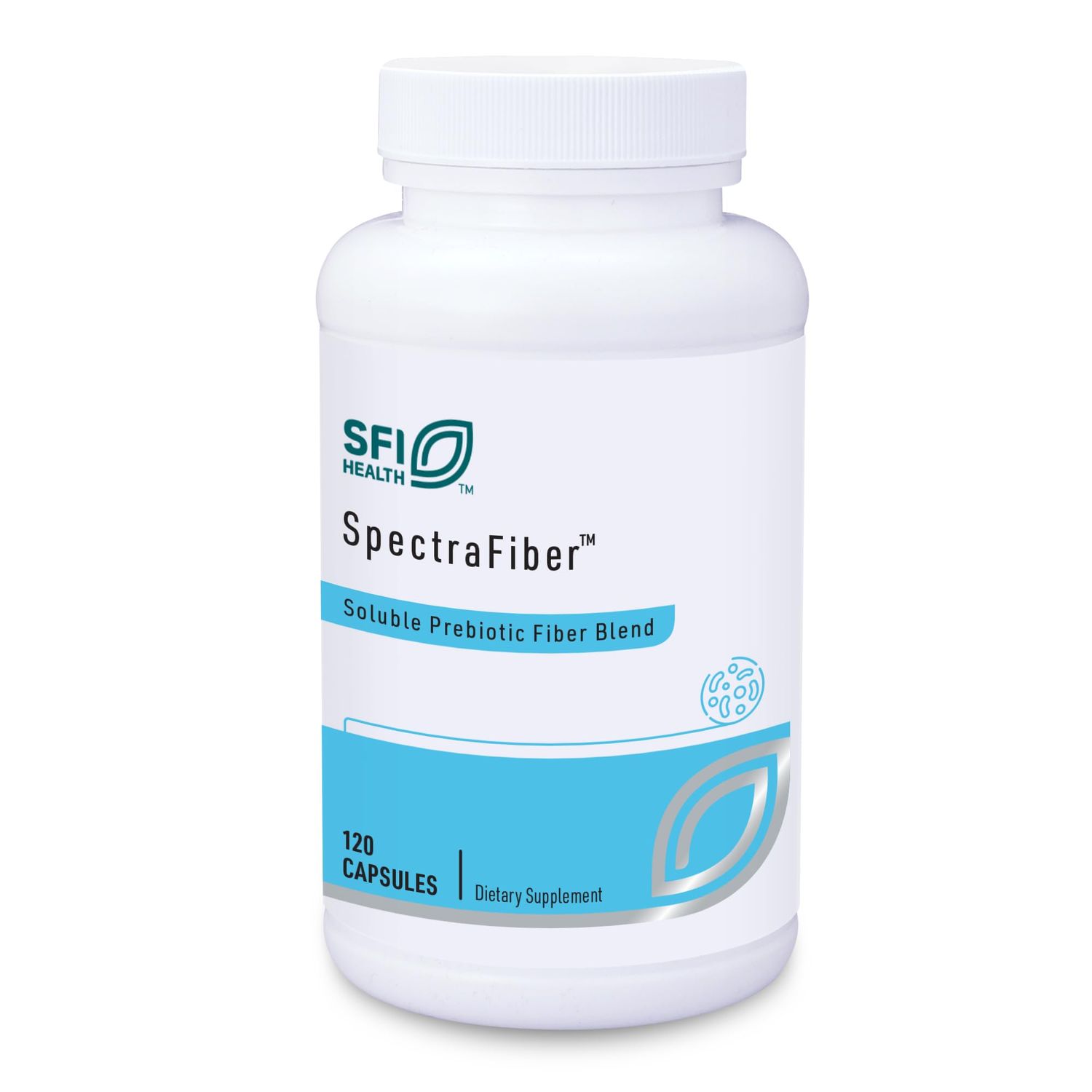 Klaire Labs Spectrafiber - Hypoallergenic 9 Soluble Fiber Blend with Apple Pectin &amp; Glucomannan, No Psyllium &amp; Gluten-Free (120 Capsules)