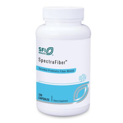 Klaire Labs Spectrafiber - Hypoallergenic 9 Soluble Fiber Blend with Apple Pectin &amp; Glucomannan, No Psyllium &amp; Gluten-Free (120 Capsules)