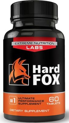 Hard Fox - #1 Ultimate Performance - 3 Added Size in 60 Days - Enlargement Pills for Men - Super Drive, Strength, Size, Endurance - 60 Count