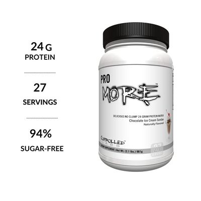 CONTROLLED LABS PROmore Protein Powder (27 Servings) - 24g Protein Per Scoop - 94% Sugar-Free, Premium Smooth-Drink Formula (Chocolate Ice Cream Sundae) (27 Servings, Chocolate Ice Cream Sundae)