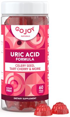 GOJOY NATURALS Uric Acid Support Formula for Adults - Tart Cherry Gummies with Celery Seed Extract - for Men and Women&#39;s Joints Kidneys and More - Soy &amp; Sugar Free