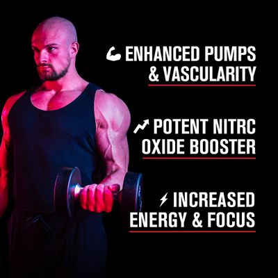 Jacked Factory Essentials Nitric Oxide Booster - Patented Bonded L-Arginine Silicate 1500mg Pre Workout Supplement for Muscle Growth, Pumps, Vascularity and Energy - 90 Veggie Pills
