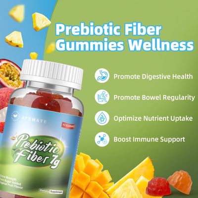 AFXMATE Fiber Supplement Gummies for Adult, 7 g Fiber Sugar Free Vegan &amp; Gluten Free - Digestive Health, Regularity Support 120 Count